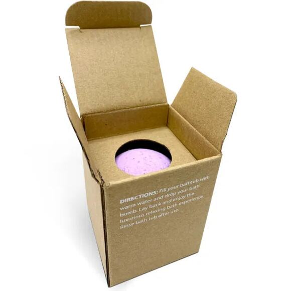 "Citrus and Sage" Organic Bath Bomb in kraft box - 5 oz - Picture 6 of 6